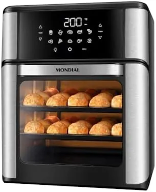 MONDIAL Fritadeira Air Fryer Forno Oven 12L, Preto/Inox, 2000W, 110V - AFON-12L-BI — foto 1